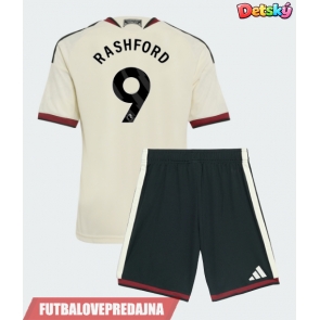 Lacne Dětský Futbalové dres Manchester United Marcus Rashford #9 2026-27 Krátky Rukáv - Tretina (+ trenírky)
